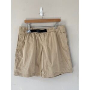 New Balance Mens Athletic Prep Shorts XL Khaki Tan Belted Utility Stretch Cotton